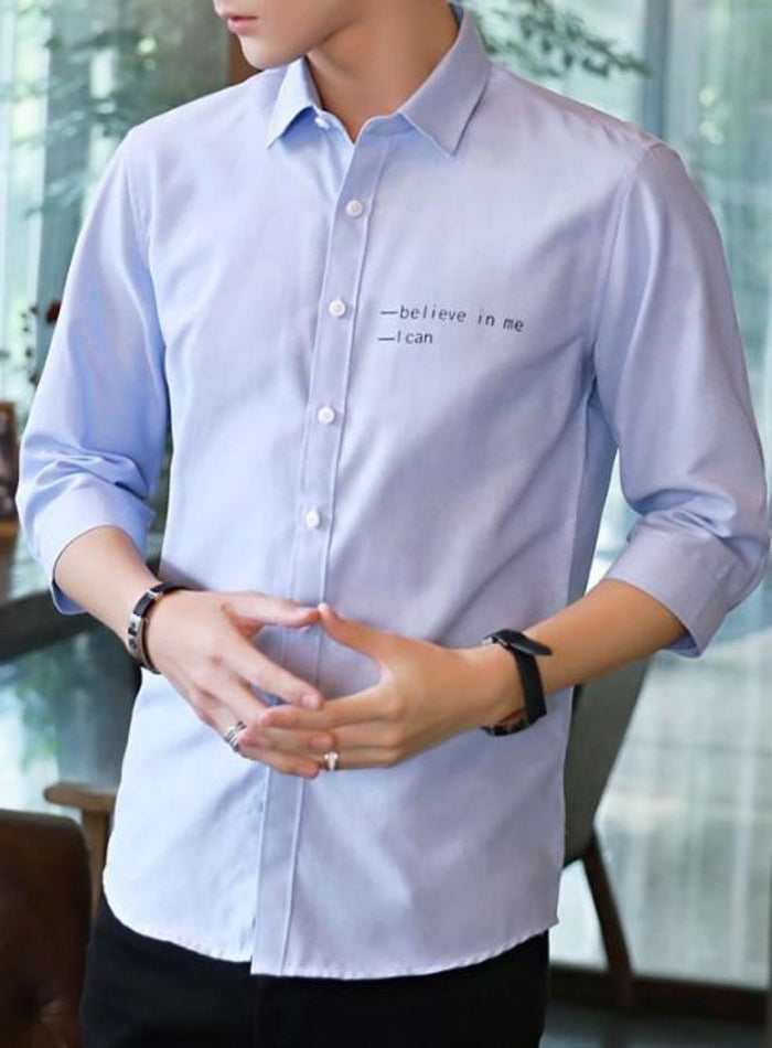 Half Sleeve Shirt for Men's Urban Fashion: white button-up shirt, minimal style
