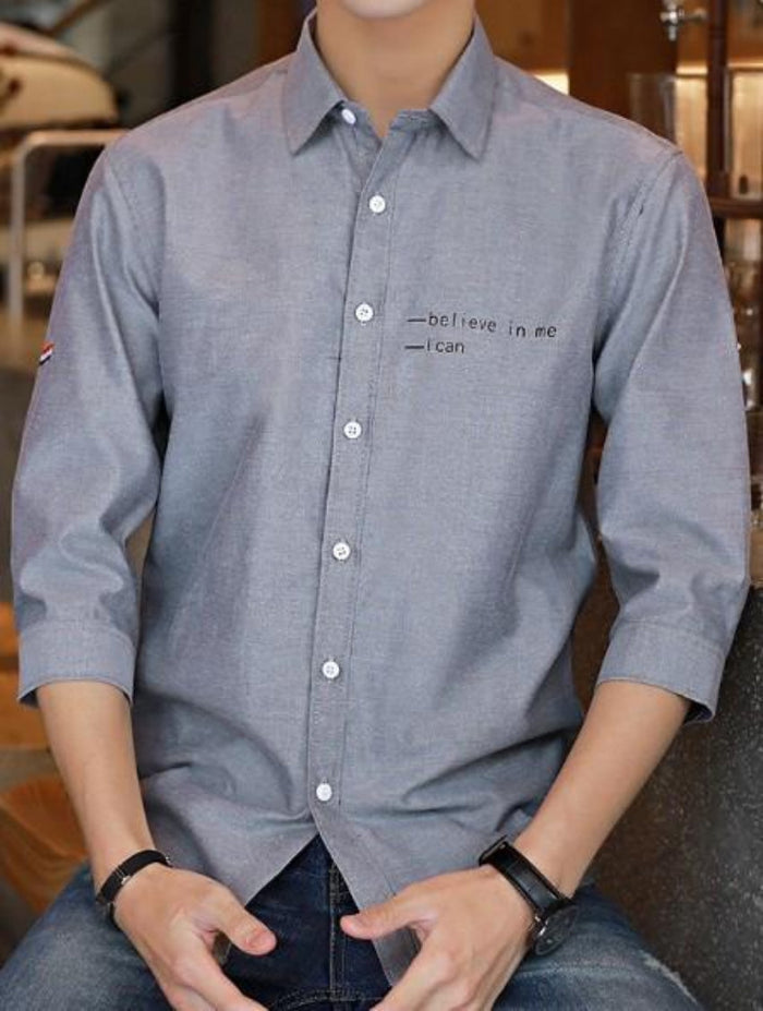 Half Sleeve Shirt for Men's Urban Fashion: white button-up shirt, minimal style