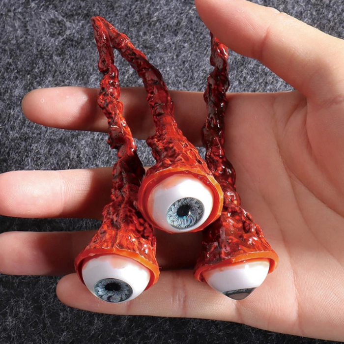Halloween Eye Ball Gouged Out: red, white eyeballs, horror, realistic style