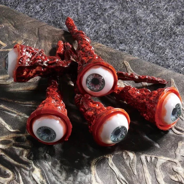 Halloween Eye Ball Gouged Out: red, white eyeballs, horror, realistic style