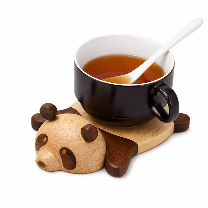 Handmade Wooden Panda Coaster Gift Default