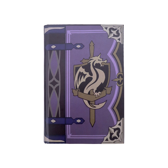 Hard Shell Genshin Impact Notebook: purple, black dragon emblem, fantasy cartoon style