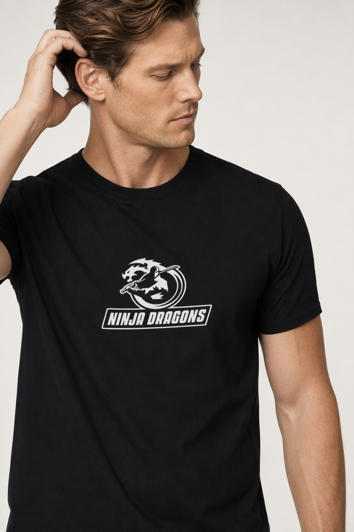 Heavy Cotton Tee - Ninja Dragon Black