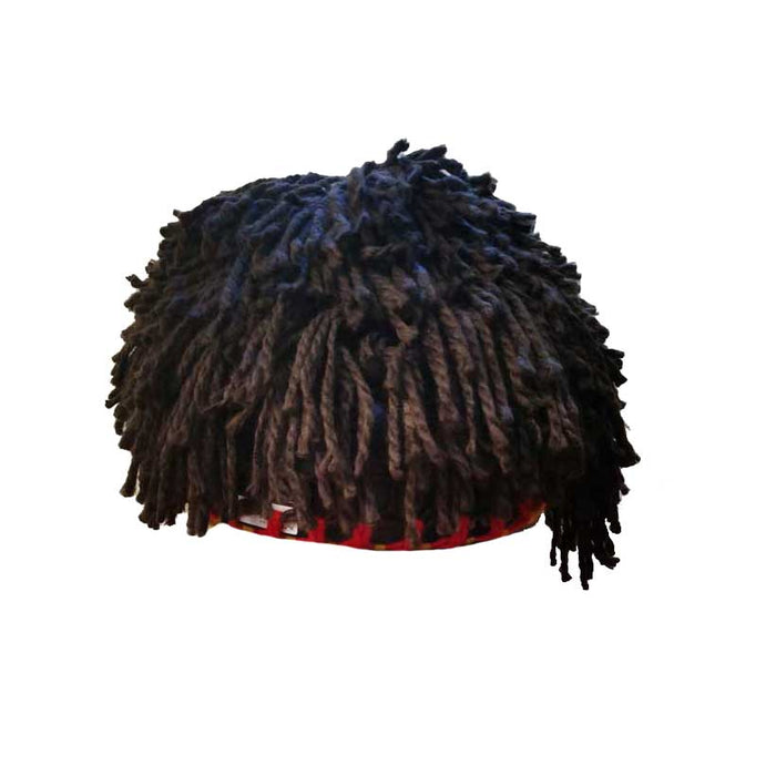 Helmet Rizz Dreadlocks Ski Helmet Cover: black, dark brown hat, novelty style