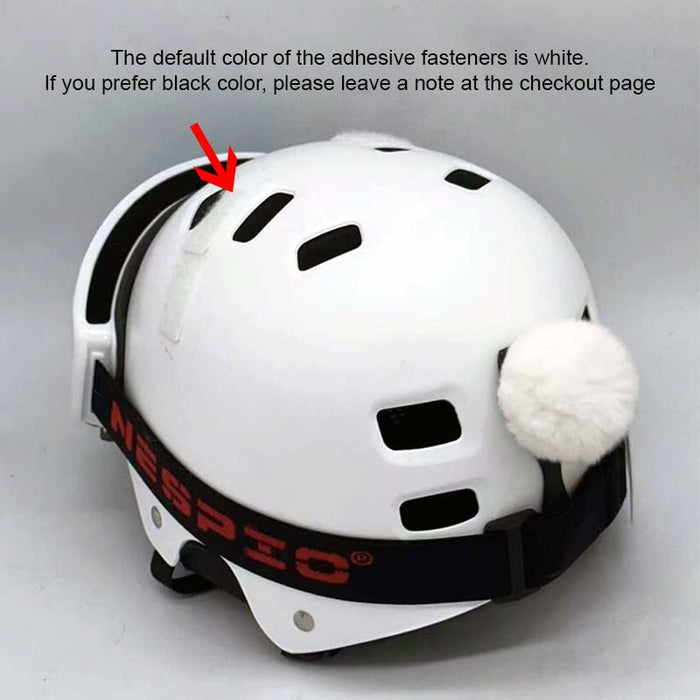Helmet Rizz: Fox Ears Helmet Ornaments: white, pale pink cat-themed, cute cartoon/kawaii style