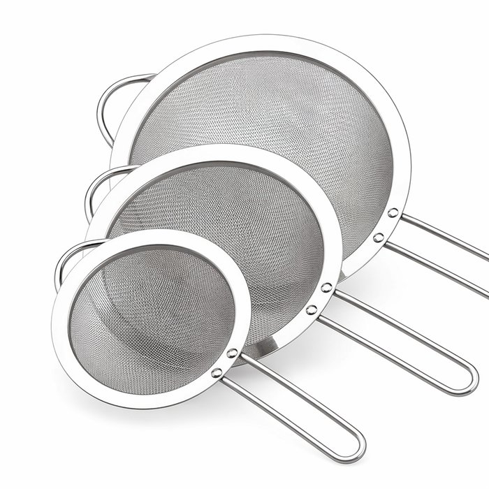 High Quality Kitchen Cooking Tools - Set of 3 Stainless Steel Colanders Default
