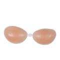 High-Quality Silicone Self-Adhesive Strapless Bra: pink, transparent strapless adhesive bra, minimal style
