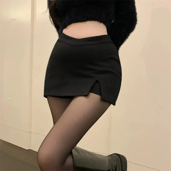 High Waisted Mini Skirt for Women's Party Wear: black mini skirt, minimal style
