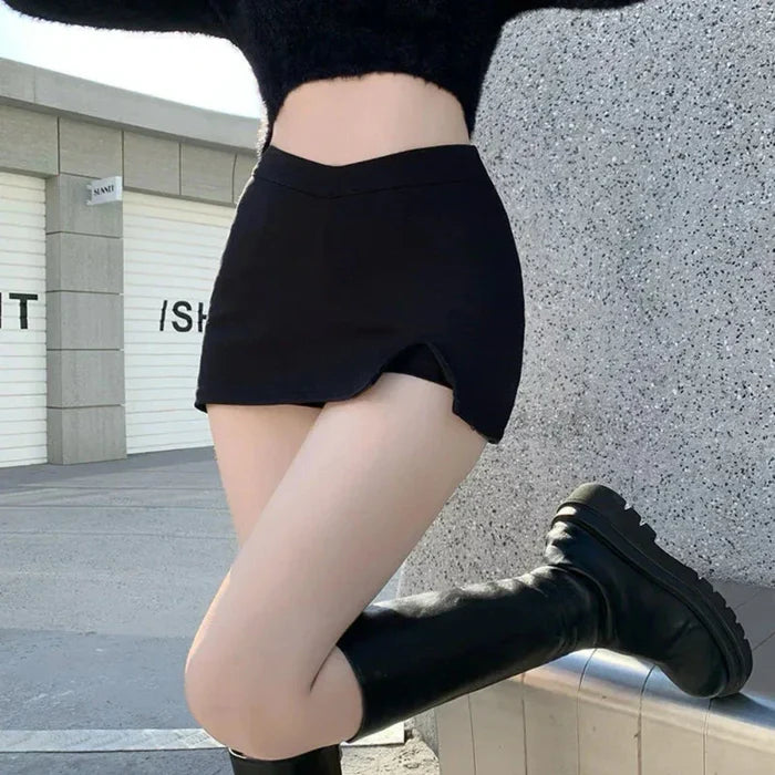 High Waisted Mini Skirt for Women's Party Wear: black mini skirt, minimal style