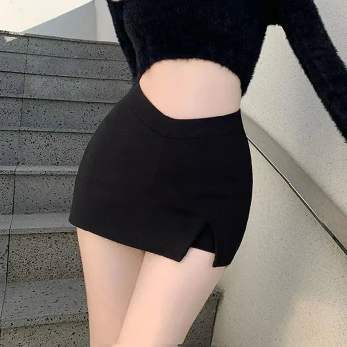 High Waisted Mini Skirt for Women's Party Wear: black mini skirt, minimal style
