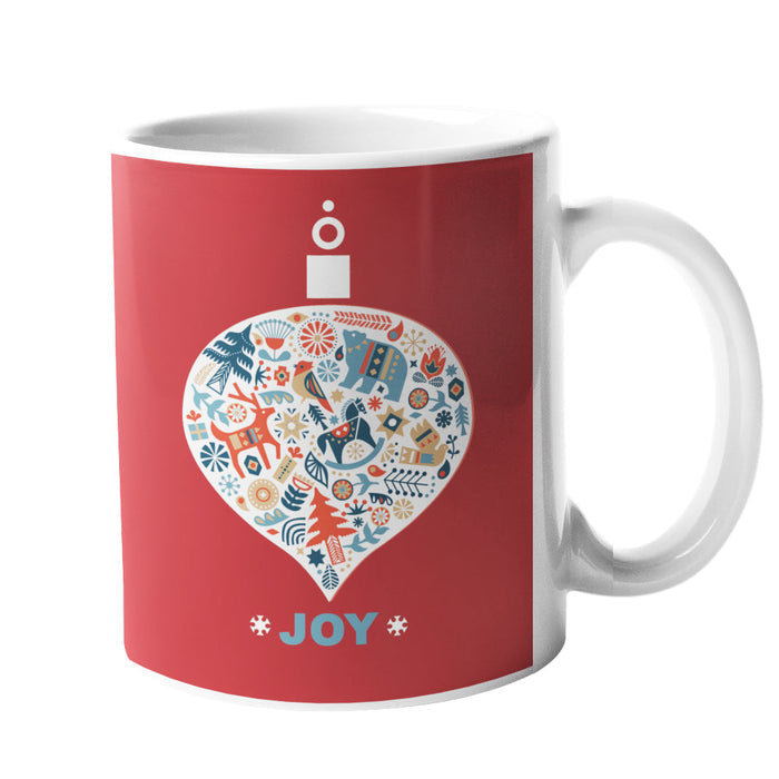 Holiday Mug Set: Bringing Joy, Love, and Peace to Your Coffee and Tea Rituals: red, light aqua Christmas holiday theme, carto