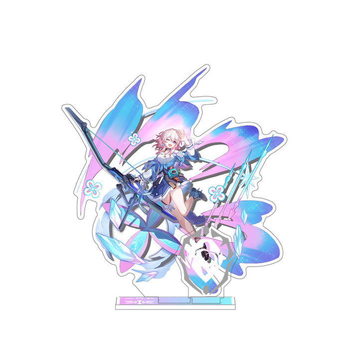 Honkai Star Rail Acrylic Standee: blue, purple fantasy/anime-style characters, colorful anime/game fantasy illustration style