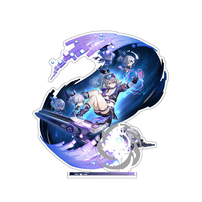 Honkai Star Rail Acrylic Standee: blue, purple fantasy/anime-style characters, colorful anime/game fantasy illustration style