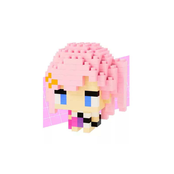 Honkai Star Rail DIY Character Figures: light gray, black cartoon character, pixelated cartoon style