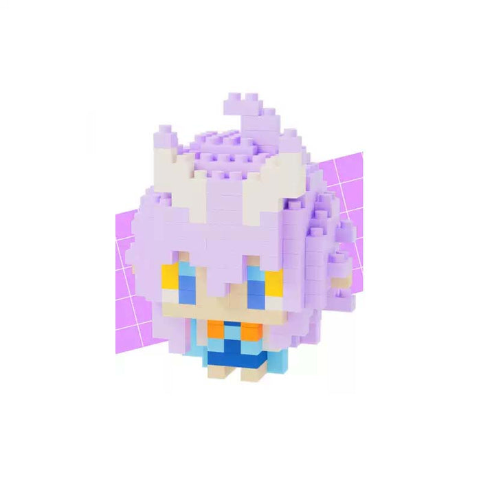 Honkai Star Rail DIY Character Figures: light gray, black cartoon character, pixelated cartoon style