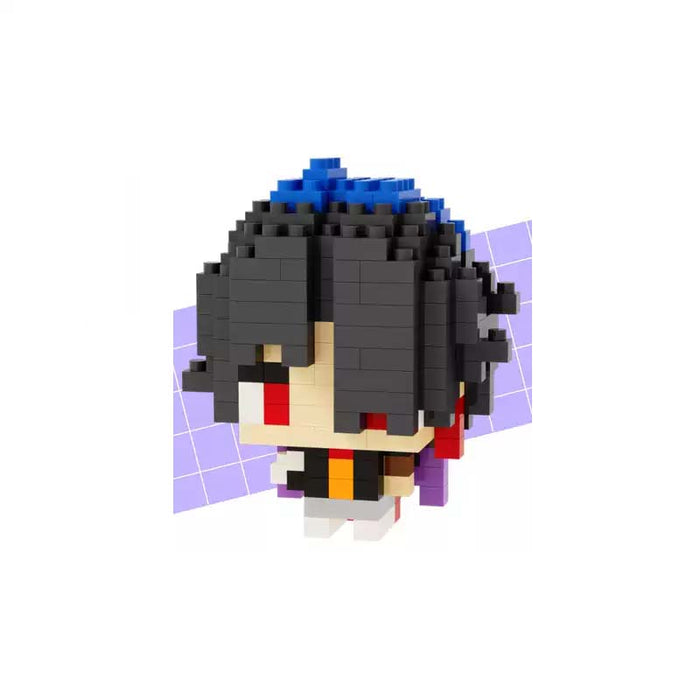 Honkai Star Rail DIY Character Figures: light gray, black cartoon character, pixelated cartoon style