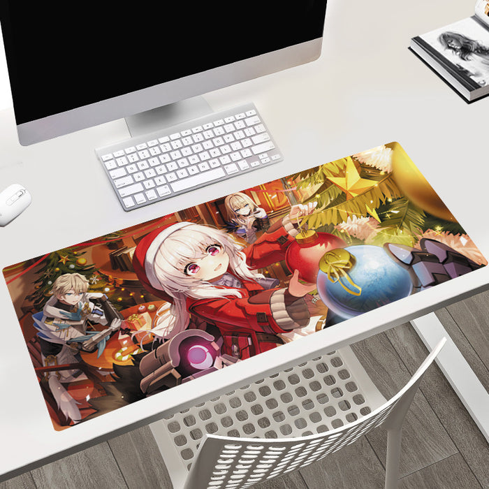 Honkai Star Rail Gaming Mouse Pad: black, red anime-style characters, anime, illustrated style