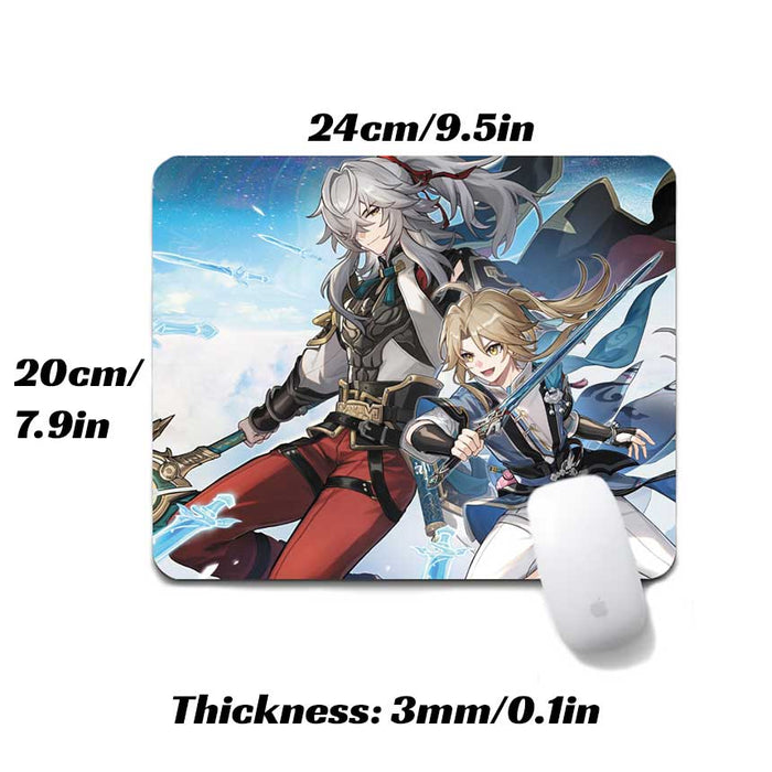 Honkai Star Rail Mouse Pad: Precise and Vibrant: multicolor, blue anime-style female characters, anime, fantasy, colorful ill