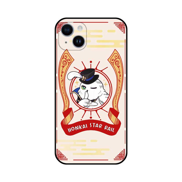 Honkai Star Rail Phone Cases: cream, red Honkai: Star Rail themed cartoon cat, cartoon, decorative East Asian-inspired graphi
