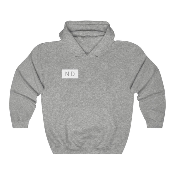 Hooded Sweatshirt with Logo on Front and Back: black, white hoodie, minimal style