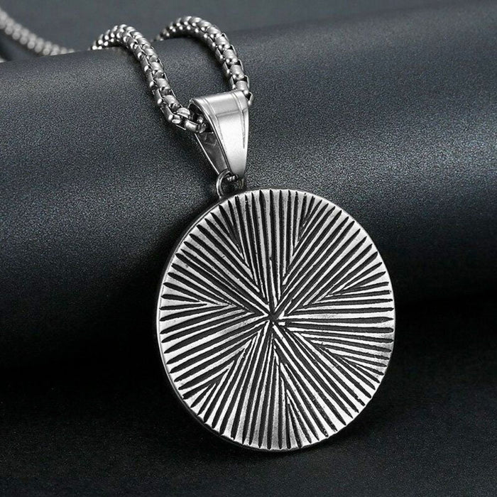 Horus Pendant Necklace, Symbol of the Eye Divinity: silver, black pendant necklace, minimal geometric style