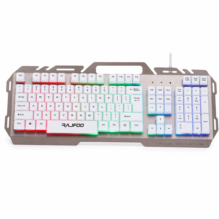 Illuminate Your Gaming with the Y3N USB Wired Colorful LED Keyboard for Ninja Dragons White
