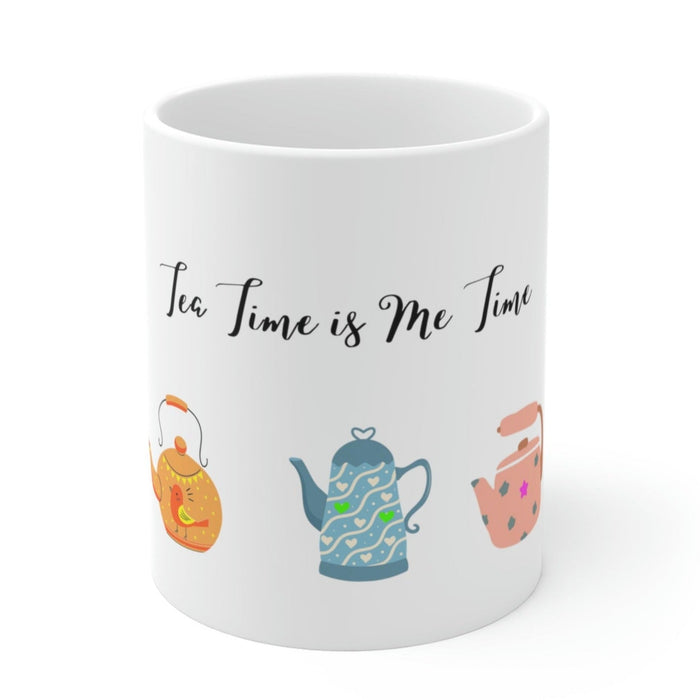 Indulge in Personal Time with Your Favorite Beverage Mug: white, black tea theme, cute cartoon style