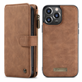 iPhone Leather Flip Wallet Case Brown