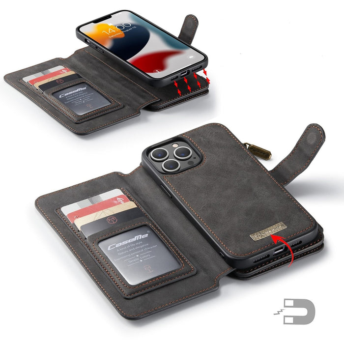 iPhone Leather Flip Wallet Case: brown, black smartphone wallet case, minimal style
