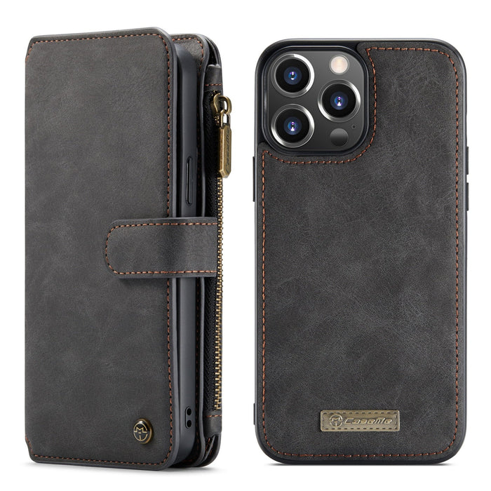 iPhone Leather Flip Wallet Case: brown, black smartphone wallet case, minimal style