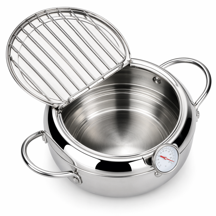 Japanese Cuisine Fryer with Built-in Thermometer Default