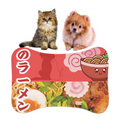 Japanese Ramen Pet Mats for Feeding: red, white ramen theme, cute cartoon food-themed style