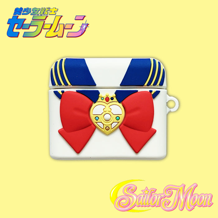 Japanese Uniform AirPod Cases for Cute Lovers: white, blue sailor-themed character design, cartoon, kawaii style