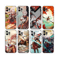 Kaedehara Kazuha Genshin Impact Phone Case: red, white anime-style characters, anime cartoon style