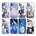 Kamisato Ayato Genshin Impact Phone Case: blue, white anime-style male character, anime, fantasy, decorative style
