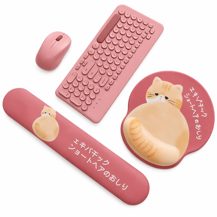 Kawaii Animal Mouse Pad with Wrist Rest Default