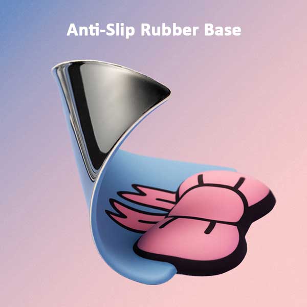 Kawaii Bow Tie Mouse Pad with Wrist Rest: dusty pink, cream cartoon paw/foot-like graphic, cartoon, kawaii style