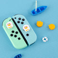 Kawaii Duck Joystick Caps for Switch: mint green, light blue duck, kawaii cartoon style
