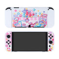 Kawaii Kirby Game Card Holder Case: white, pink cute cartoon characters and candy/shop-themed imagery, kawaii cartoon pixel a