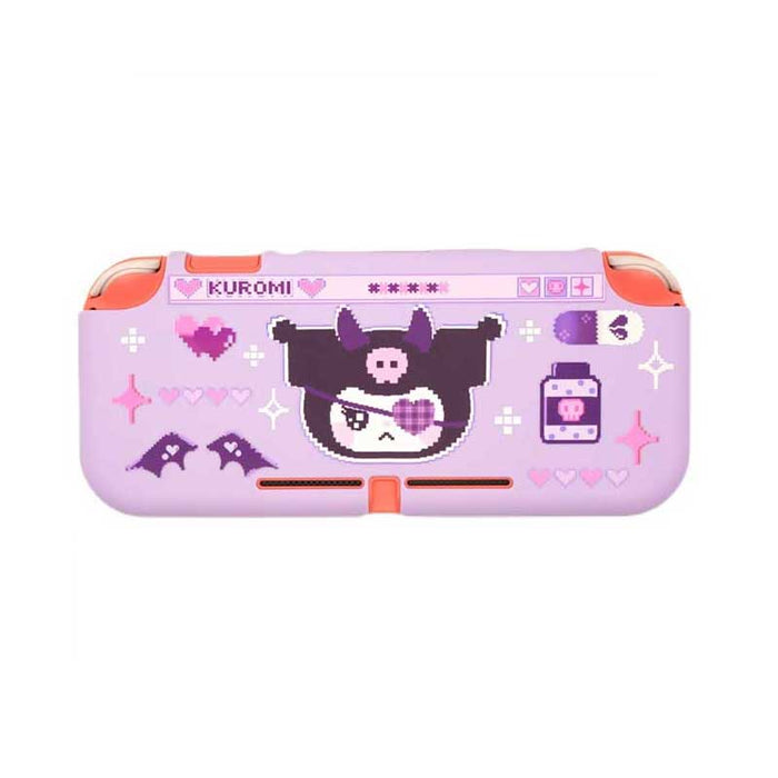Kawaii Switch Lite Case with Cute Characters: peach pink, light pink My Melody character, kawaii cartoon style