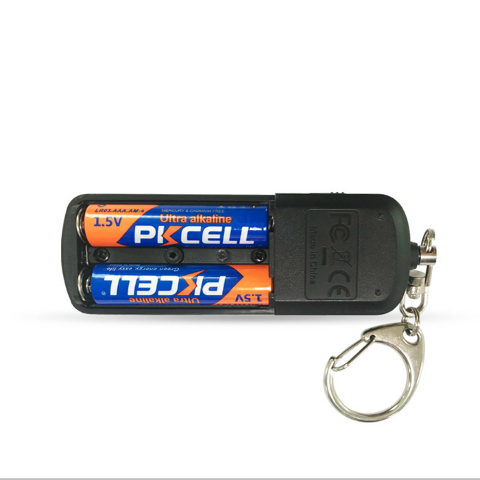 Keychain LED Safety Alarm: light blue, pink keychain accessories, minimal style