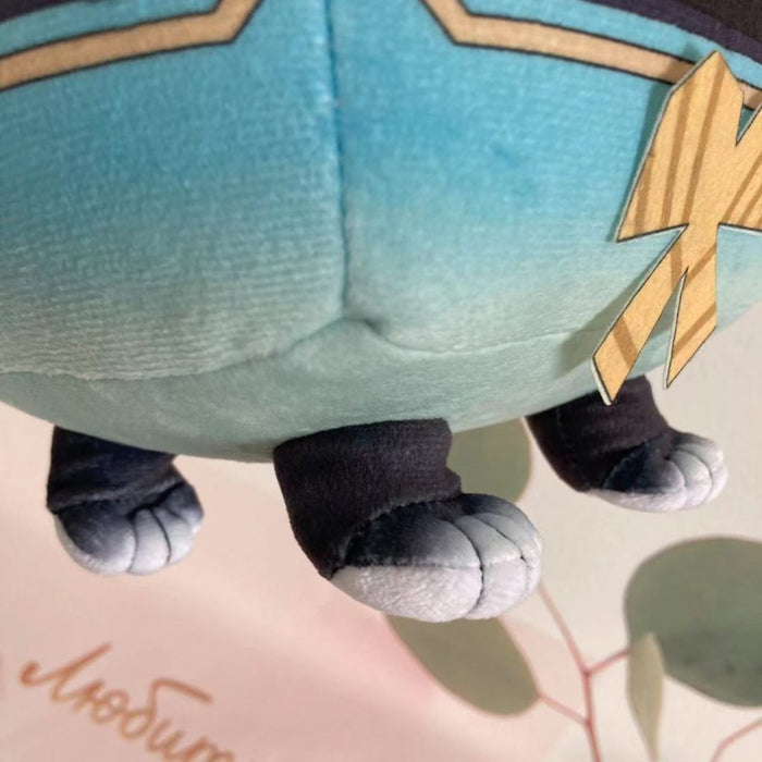 Kirara Plush Toy for Genshin Impact: brown, black cat-like character, cartoon style