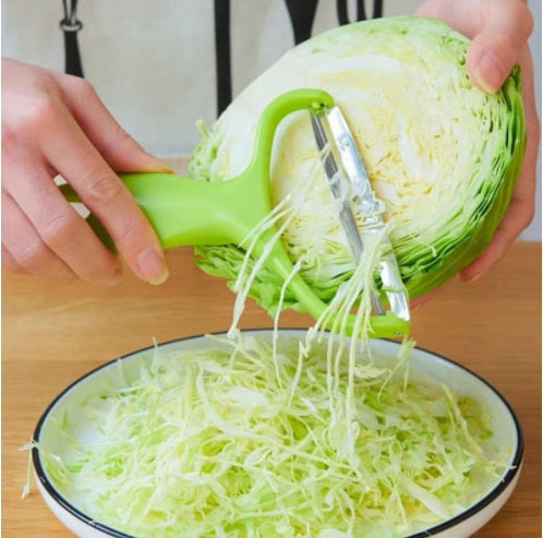 Kitchen Shredder Peeler: A Versatile Tool for Your Culinary Needs: lime green, orange handheld vegetable spiralizer, minimal