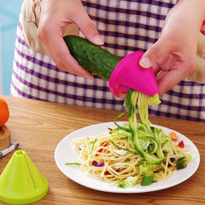 Kitchen Shredder Peeler: A Versatile Tool for Your Culinary Needs: lime green, orange handheld vegetable spiralizer, minimal