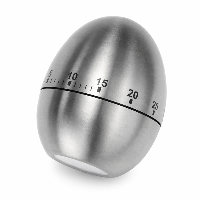 Kitchen Timer in the Shape of a Stainless Steel Egg Default