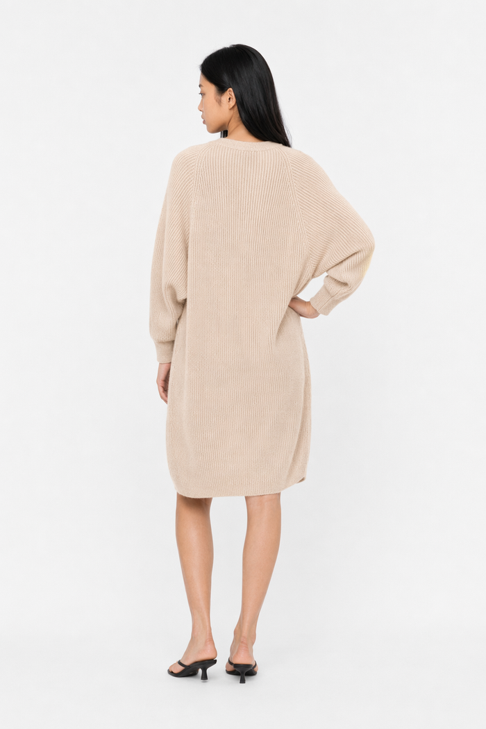 Knitted Cardigan with Mid-Length and Open Front for Women Default