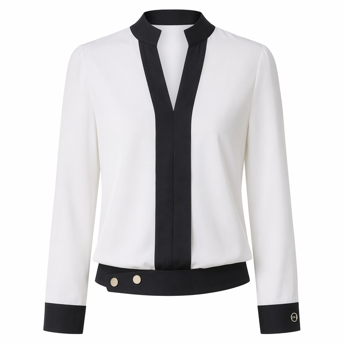 Korean-Inspired Women's Stand Collar Top Default