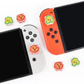 Korok Switch Joystick Cap Set: Zelda-inspired, high-quality silicone: black, white cartoon turtle-like characters, cartoon, k
