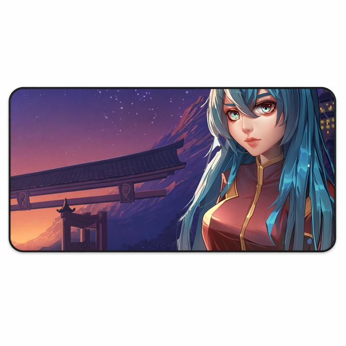 Large Mouse Pad featuring an Anime Girl in Space Suit Default