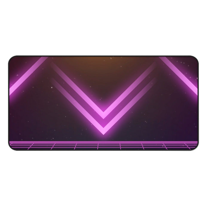 Large Pink Gaming Mouse Pad, A Revised Title: black, dark purple rectangular desk mat or mouse pad, futuristic neon graphic s